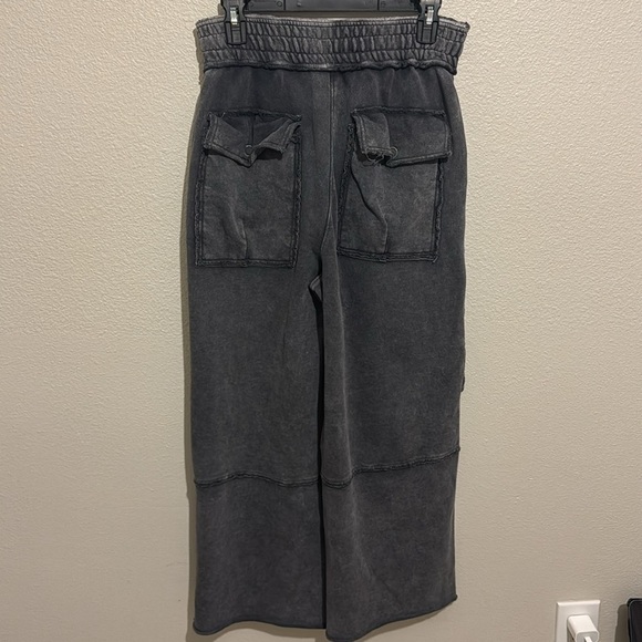 Free People Movement Utility Mineral Pull On Cargo Wide Leg Pants - Picture 5 of 7